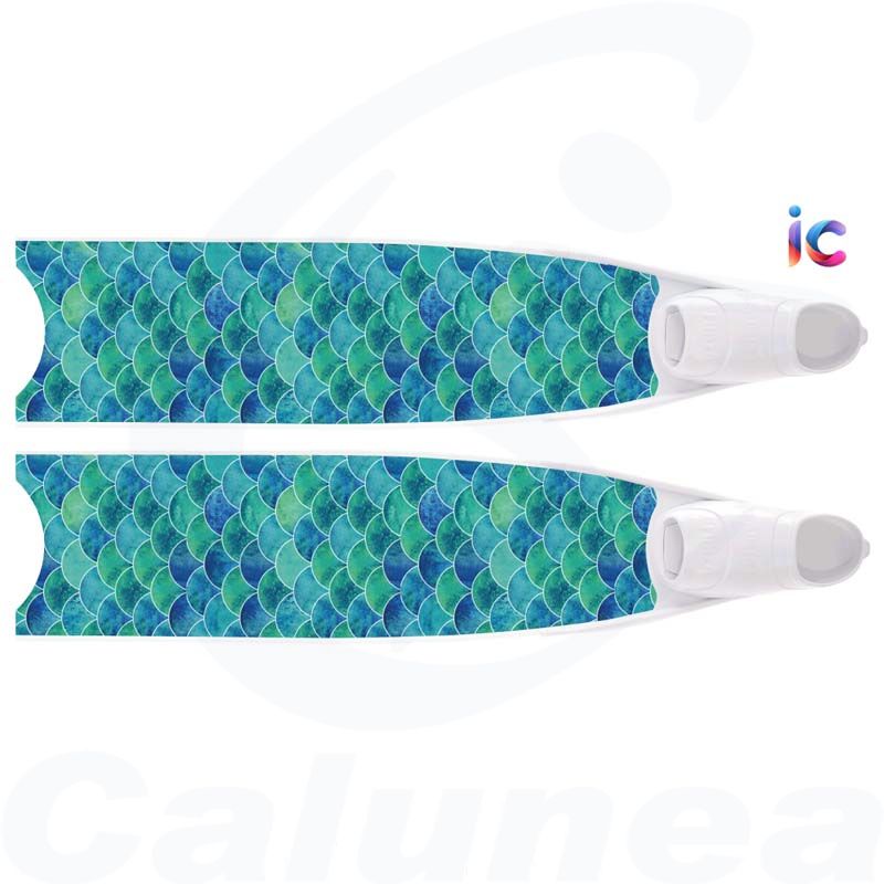 Image du produit Glasvezel Zwemvliezen met lang blad BRIGHT BLUE BI-FINS LEADERFINS - boutique Calunéa