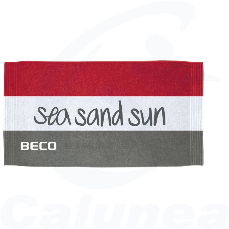Image du produit Katoenen Badhanddoek  SUN SAND SEA ROOD BECO - boutique Calunéa