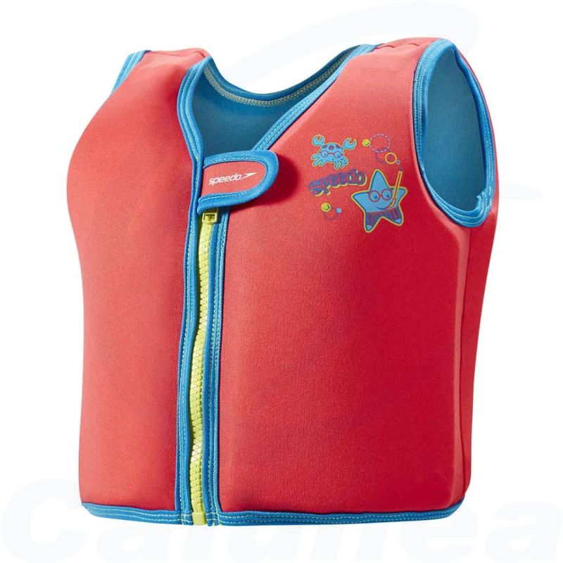 mat circulatie regen Zwempak drijfpak voor baby's en jonge kinderen Speedo SEA SQUAD FLOAT vest  rood + blauw