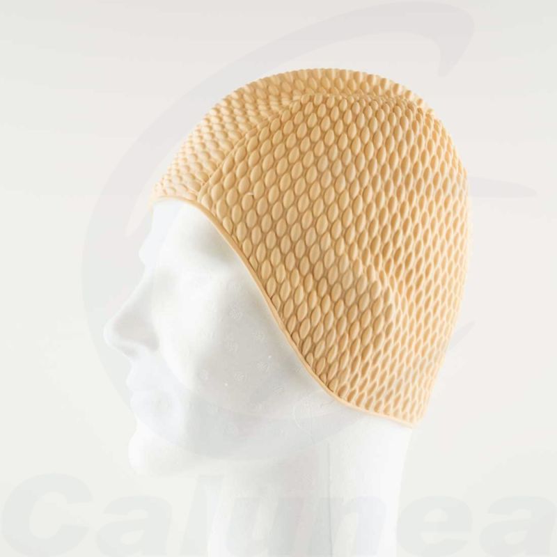 Image du produit Geribbelde badmuts BUBBLE CAP PERZIK CALUNEA - boutique Calunéa