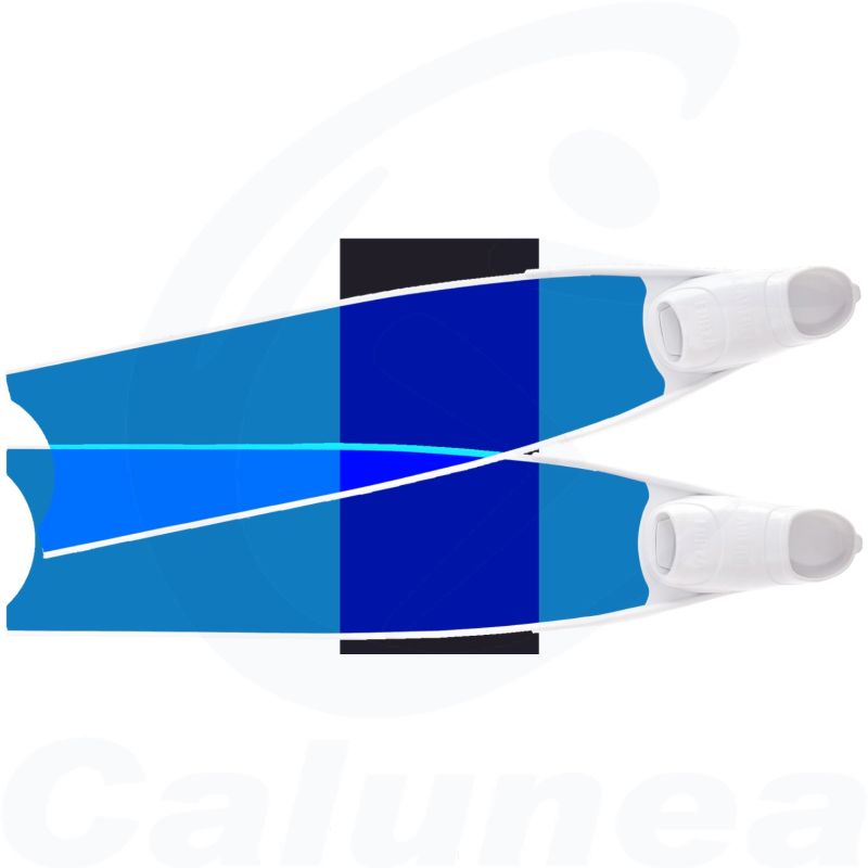 Image du produit Glasvezel zwemvliezen met lang blad BLUE  SEMI-TRANSPARENT BI-FINS LEADERFINS - boutique Calunéa