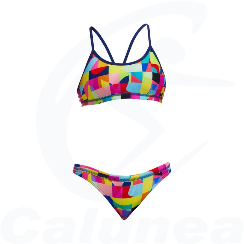 Image du produit 2-Delig meisjesbadpak / Bikini ON THE GRID RACERBACK FUNKITA - boutique Calunéa