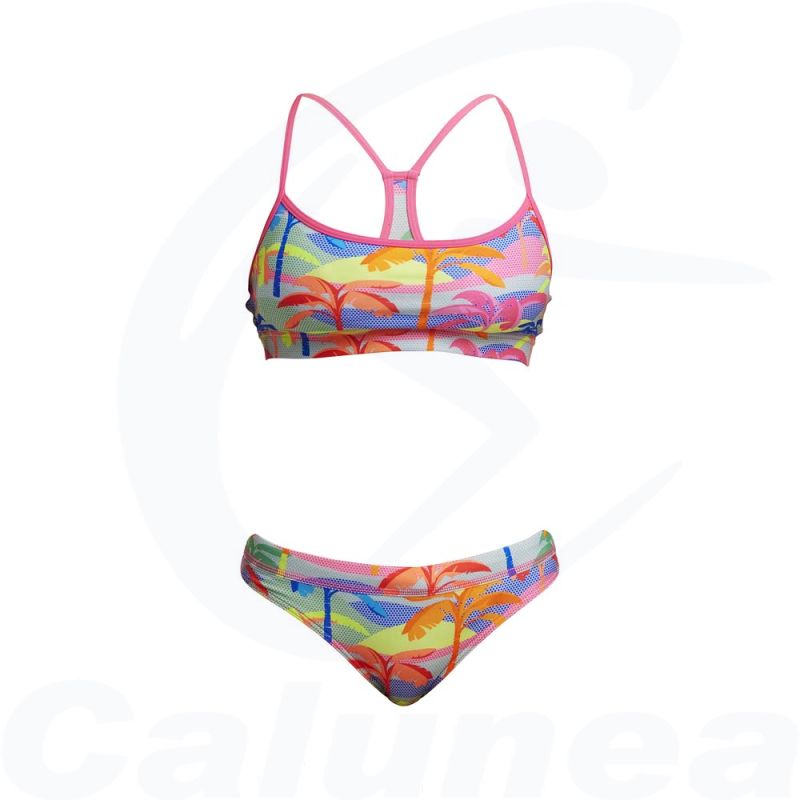 Image du produit 2-Delig damesbadpak / Bikini POKA PALM CROP TOP FUNKITA - boutique Calunéa
