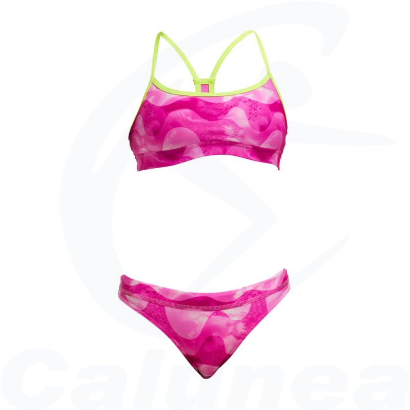 Image du produit 2-Delig meisjesbadpak / Bikini PINK CAPS RACERBACK FUNKITA - boutique Calunéa