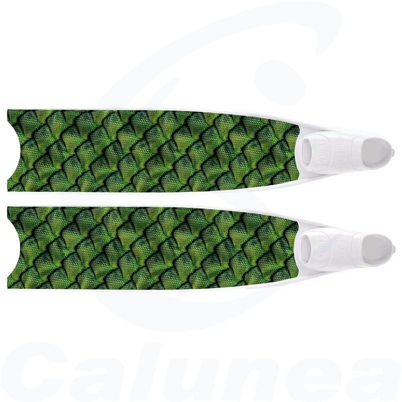 Image du produit Zwemvliezen met lang blad GREEN REPTILE BI-FINS LEADERFINS - boutique Calunéa