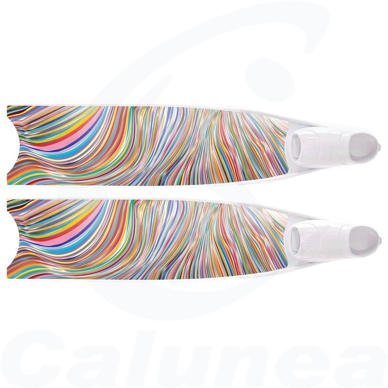 Image du produit Glasvezel zwemvliezen met lang blad RAINBOWLINE SEMI-TRANSPARENT BI-FINS LEADERFINS - boutique Calunéa