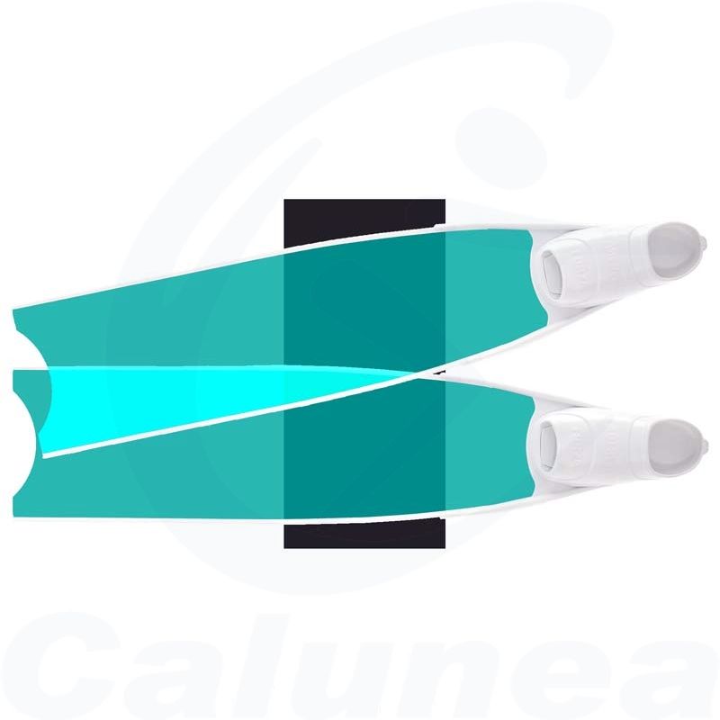 Image du produit Glasvezel zwemvliezen met lang blad GREEN SEMI-TRANSPARENT BI-FINS LEADERFINS - boutique Calunéa