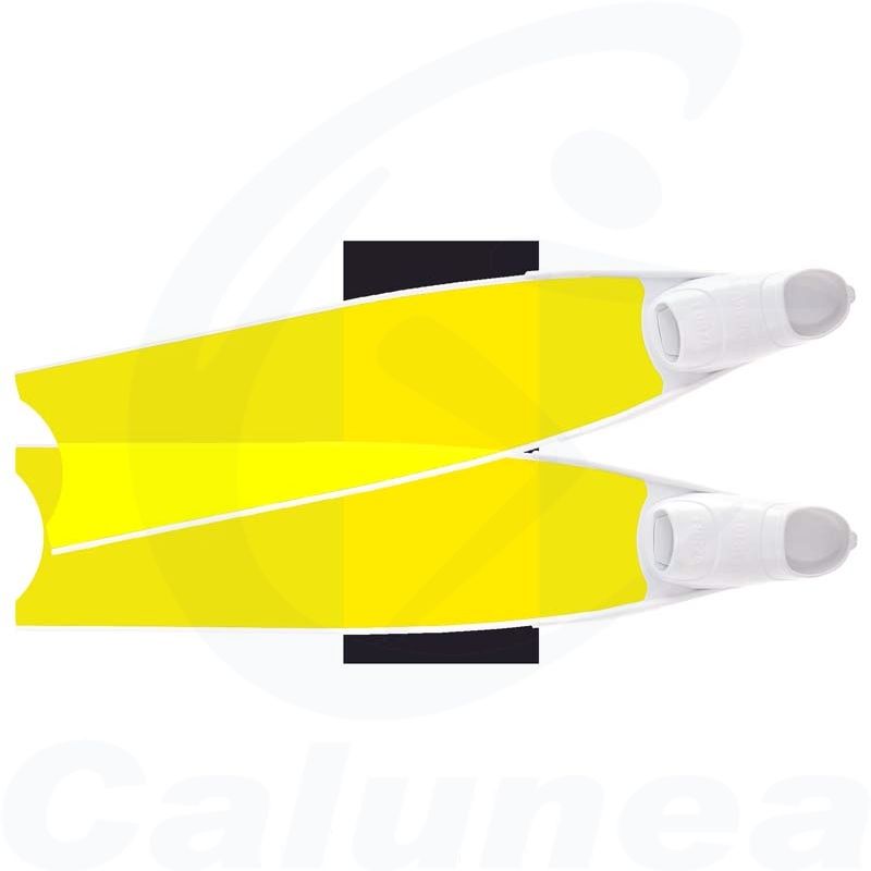 Image du produit Glasvezel zwemvliezen met lang blad YELLOW SEMI-TRANSPARENT BI-FINS LEADERFINS - boutique Calunéa